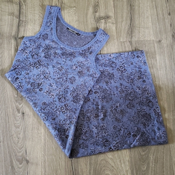 Peruvian Collection sheath knit midi blue dress - Picture 1 of 10